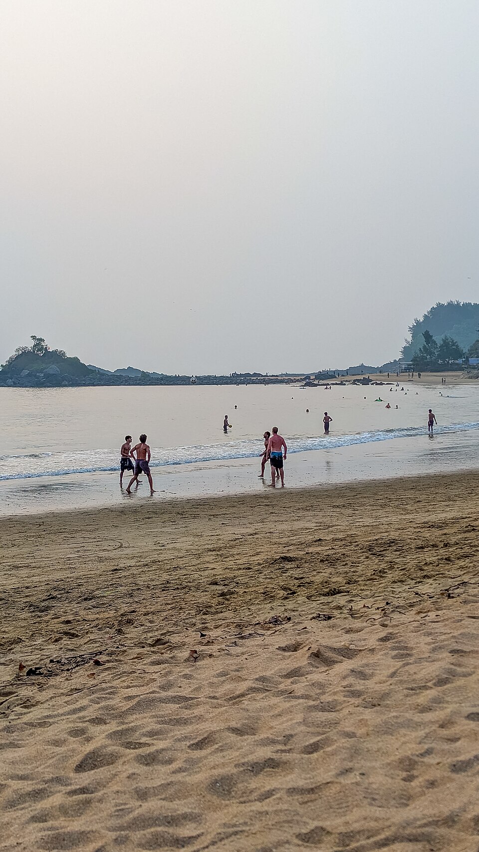 Om Beach coastline in Gokarna